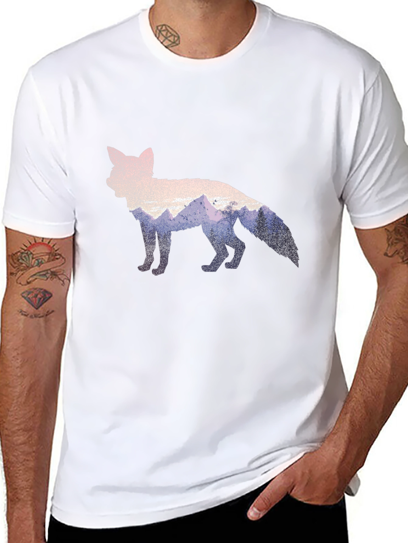 Fox Nature Graphic Black T-Shirt