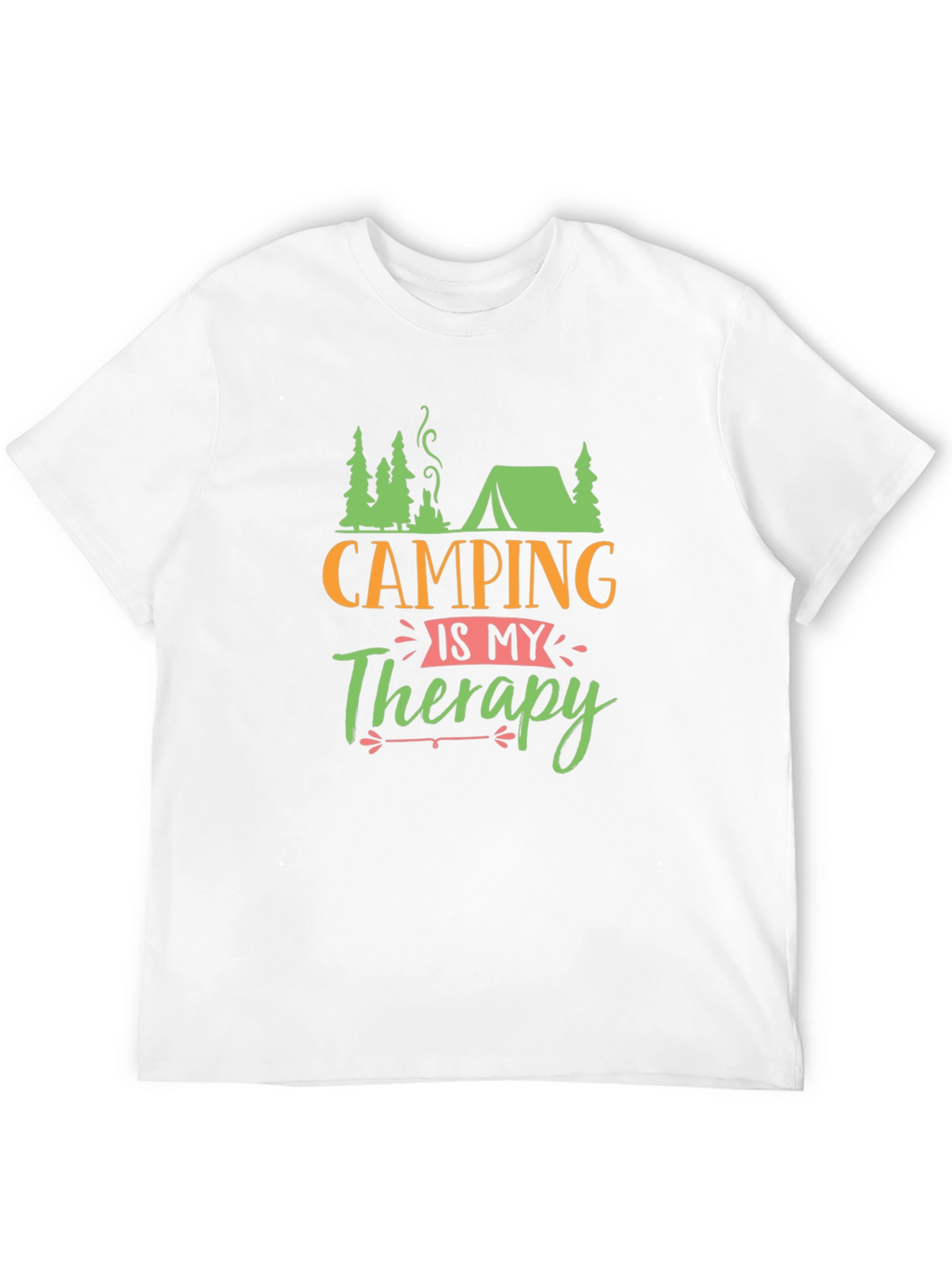 Camping is My Therapy T-Shirt - Black