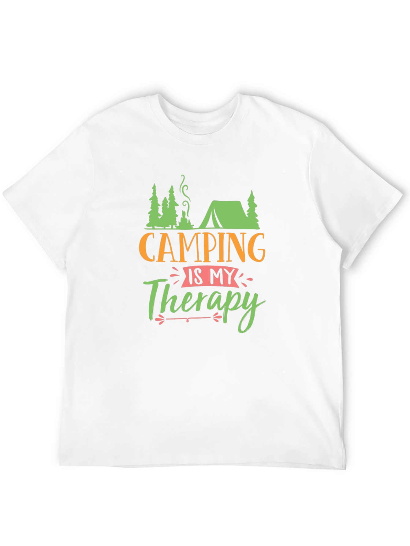 Camping is My Therapy T-Shirt - Black