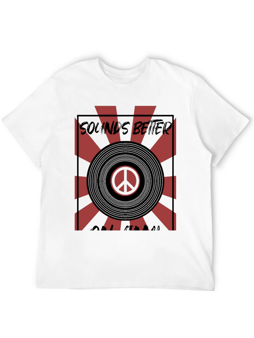 Sounds Better On Vinyl Mens Black T-Shirt
