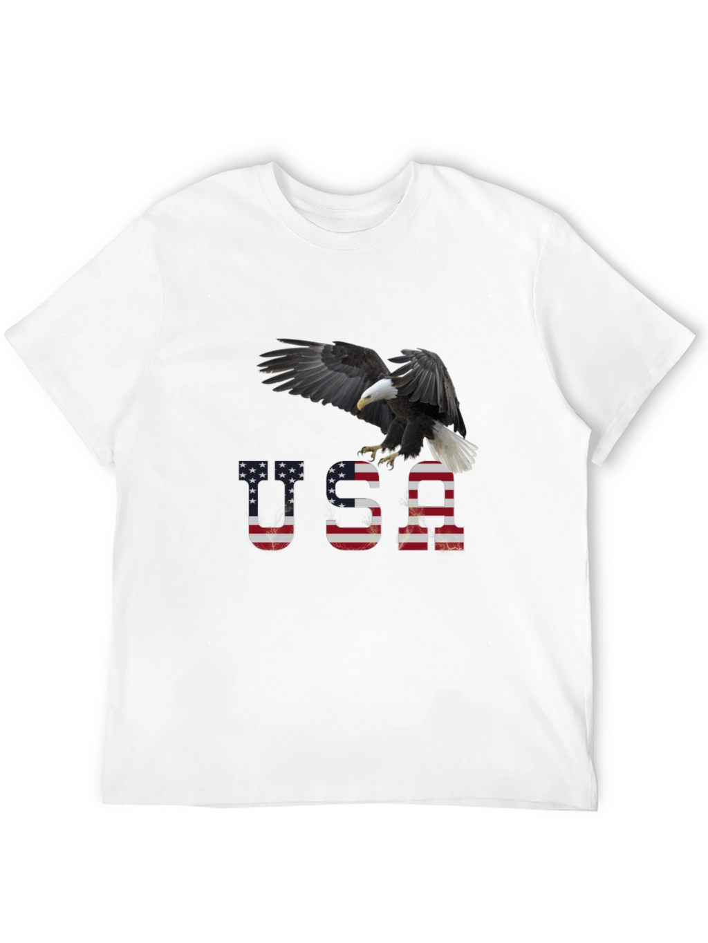 USA Eagle Graphic Print T-Shirt - Patriotic Apparel
