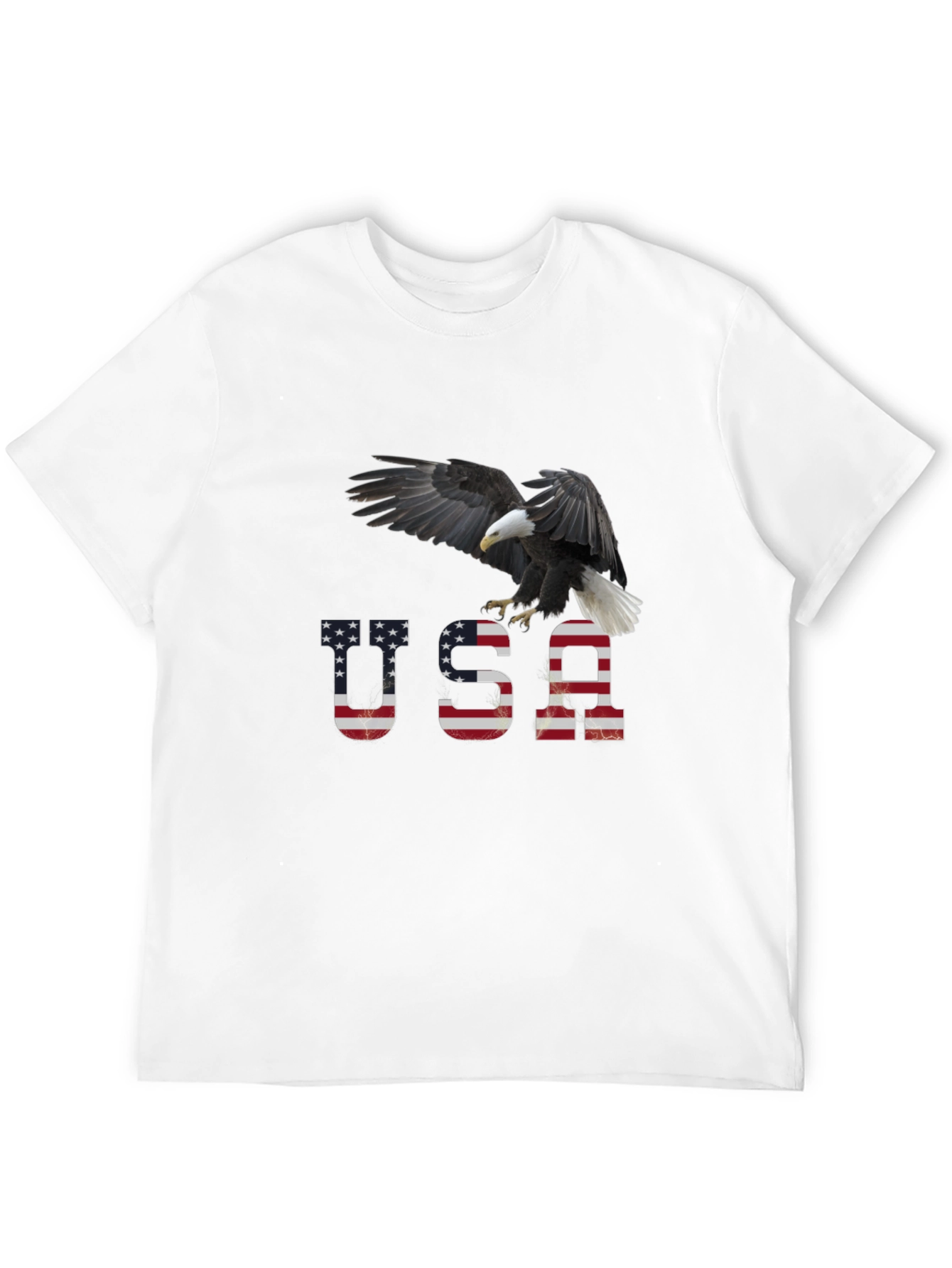 USA Eagle Graphic Print T-Shirt - Patriotic Apparel