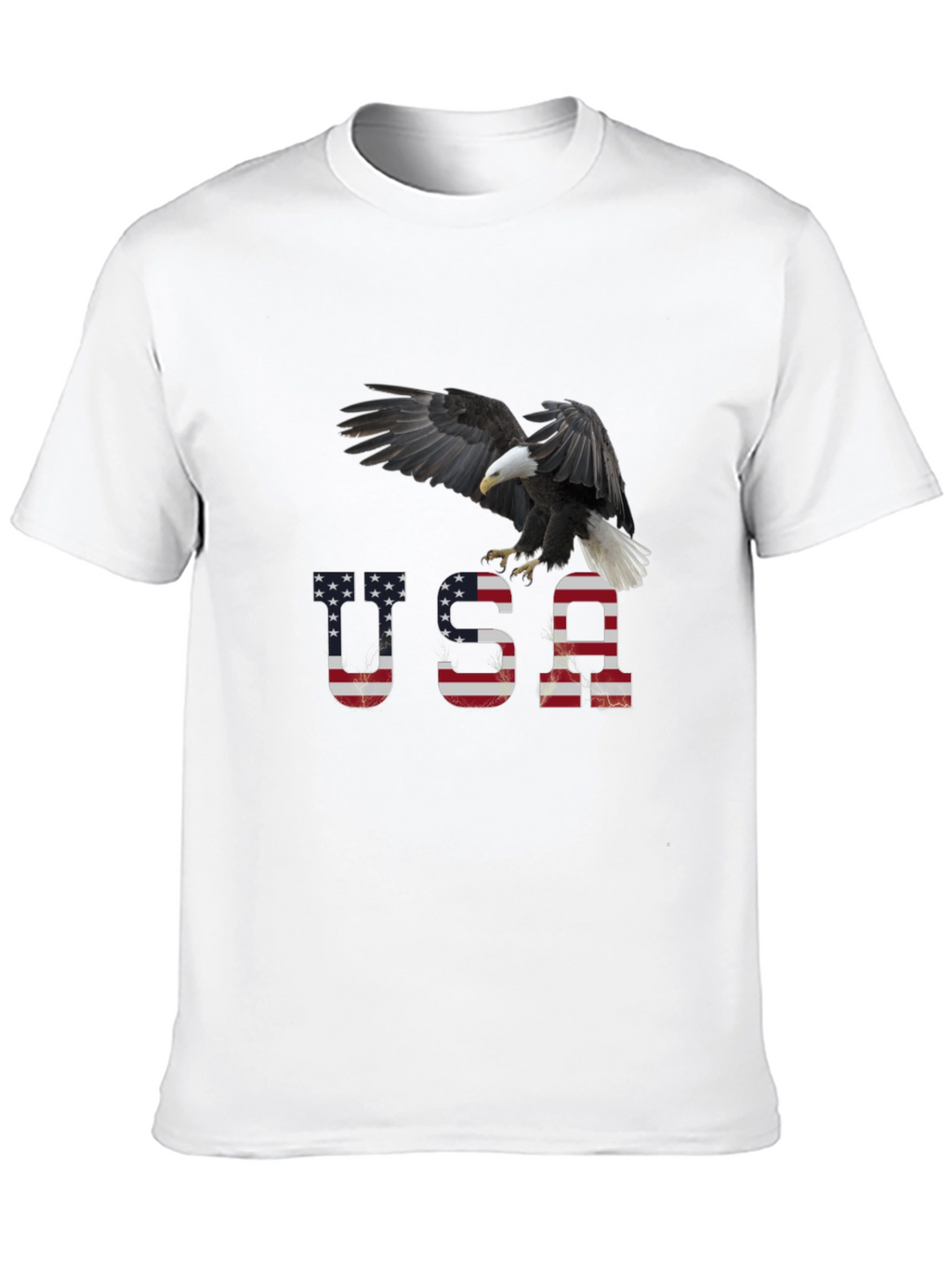 USA Eagle Graphic Print T-Shirt - Patriotic Apparel