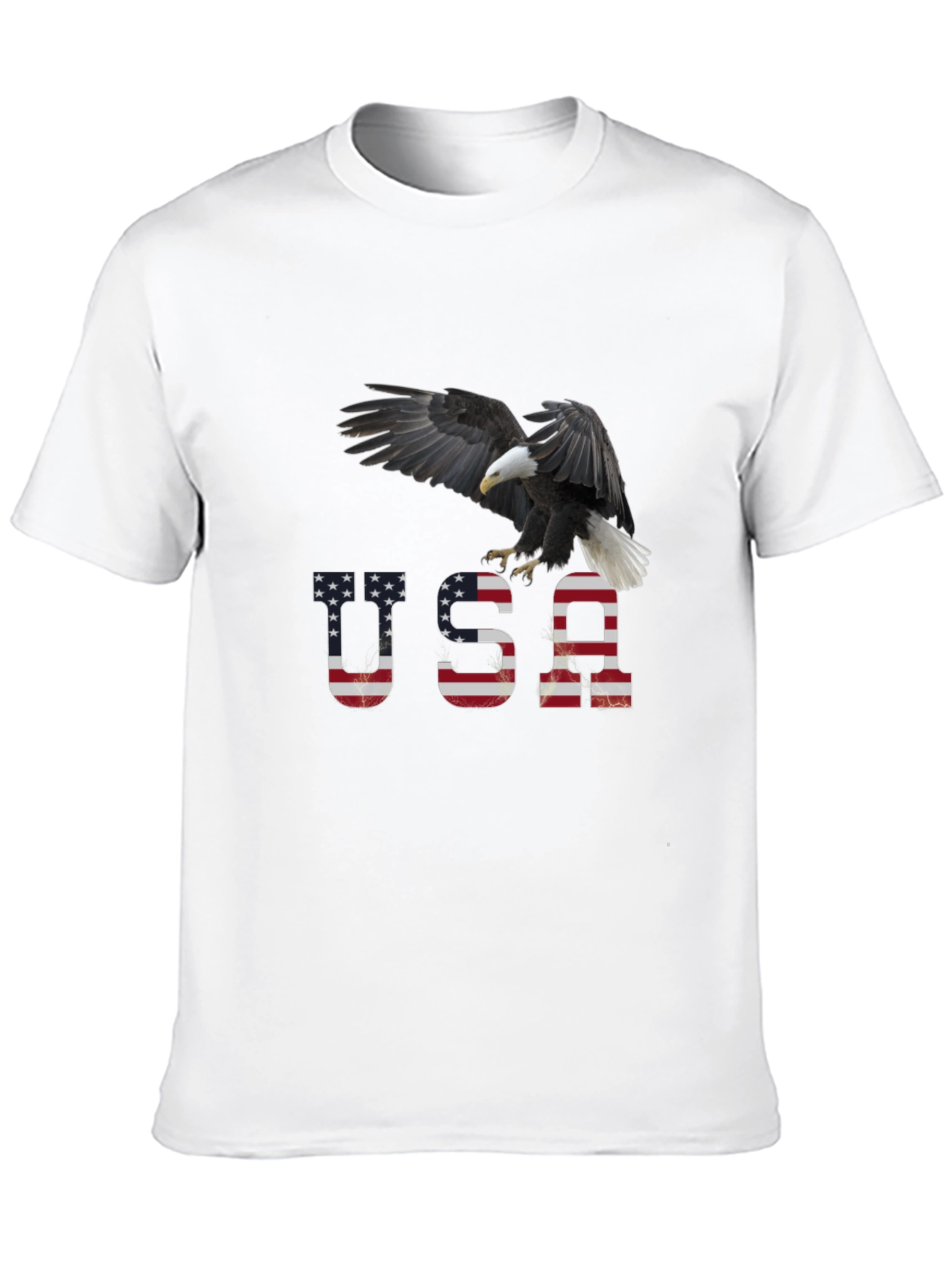 USA Eagle Graphic Print T-Shirt - Patriotic Apparel