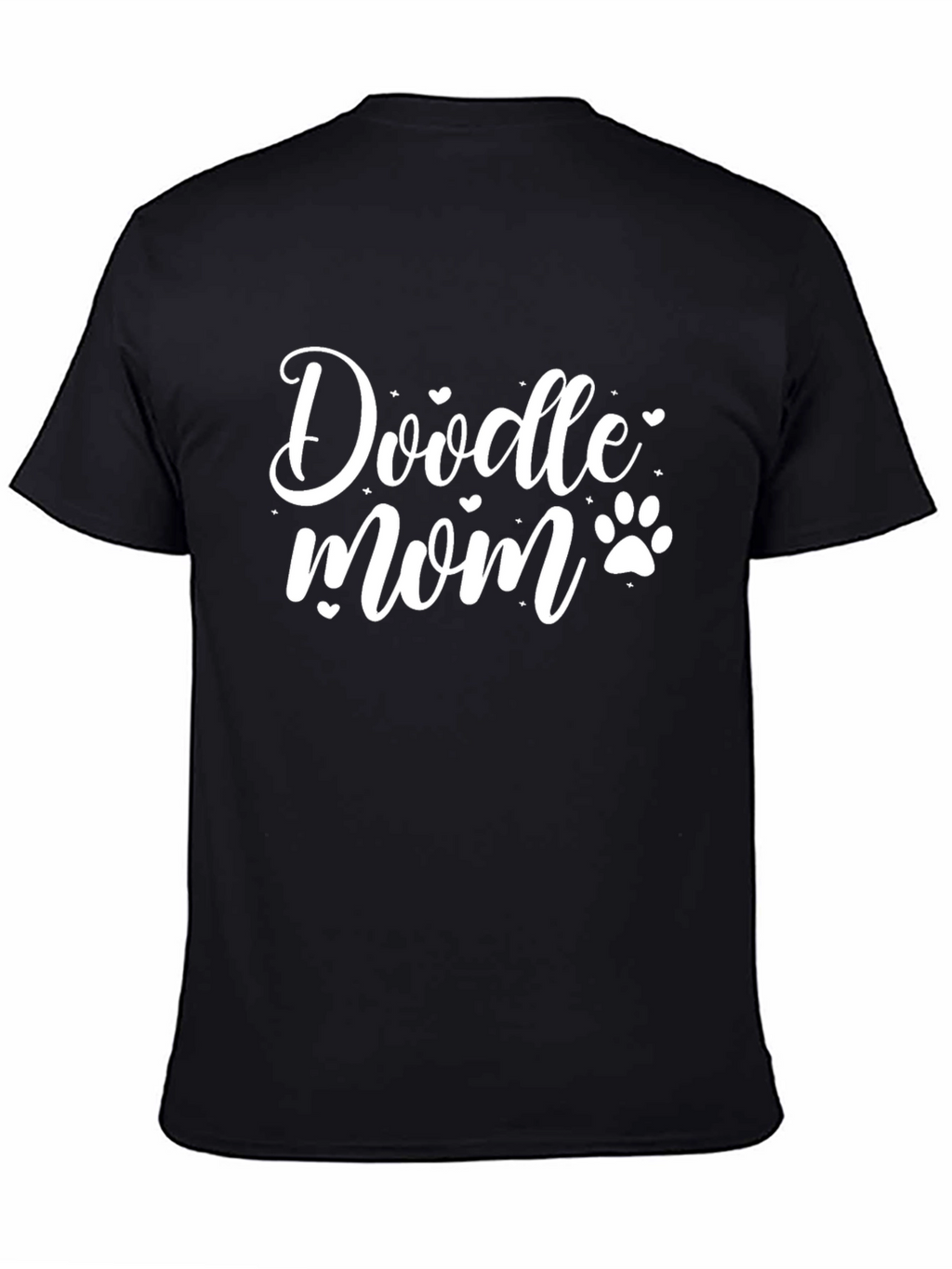 Doodle Mom Graphic Tee - Black Cotton T-Shirt