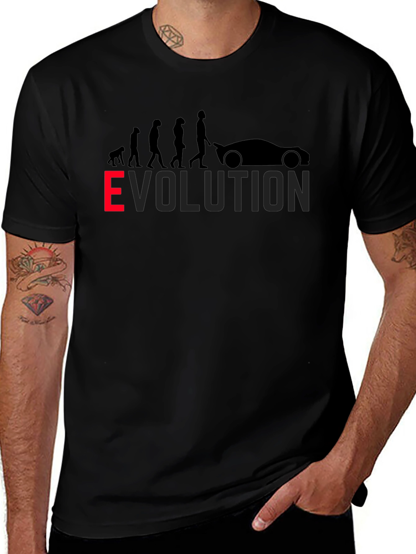 Evolution Car Lover T-Shirt - Black