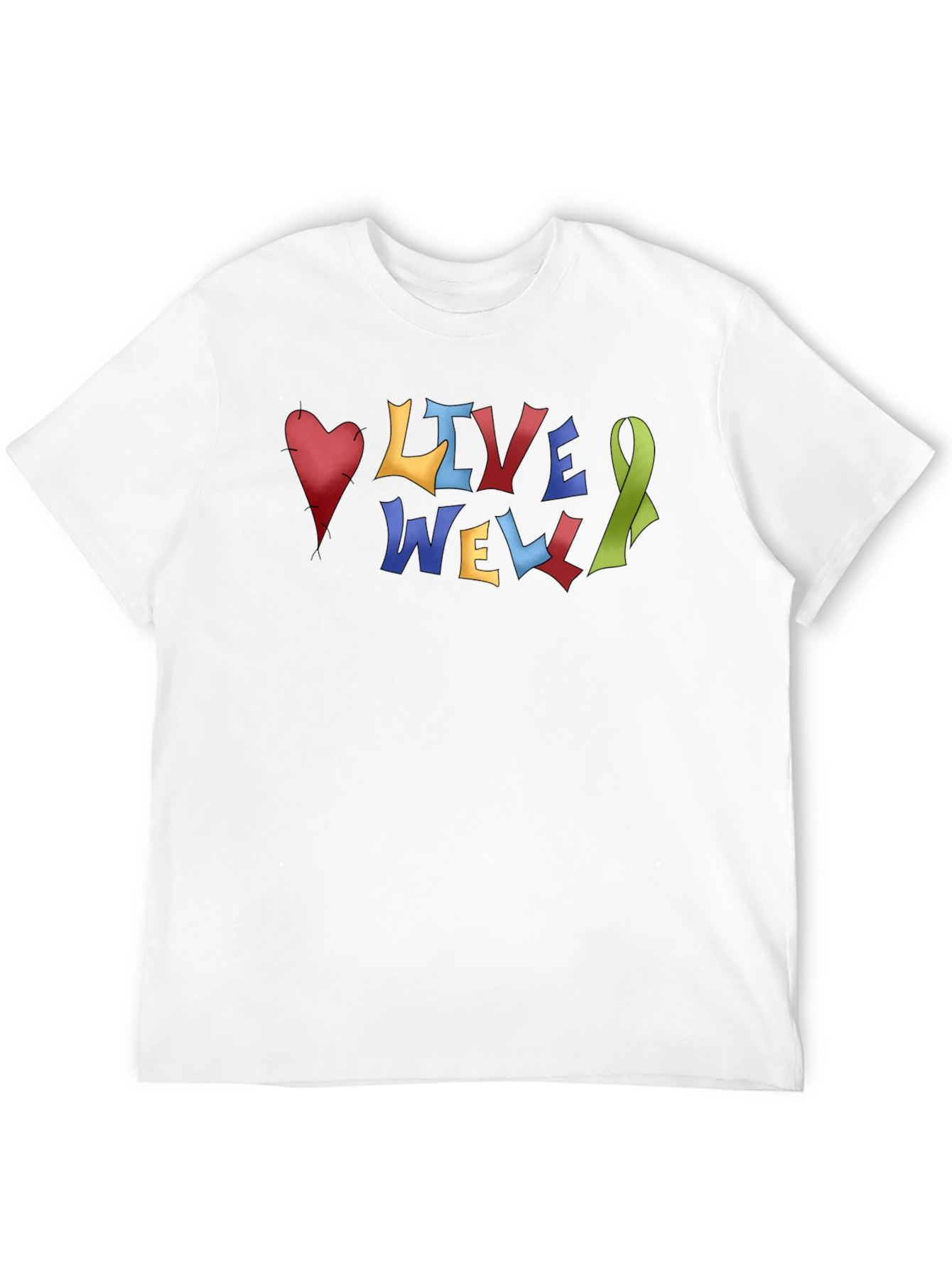 Live Well Graphic T-Shirt - Positive Message