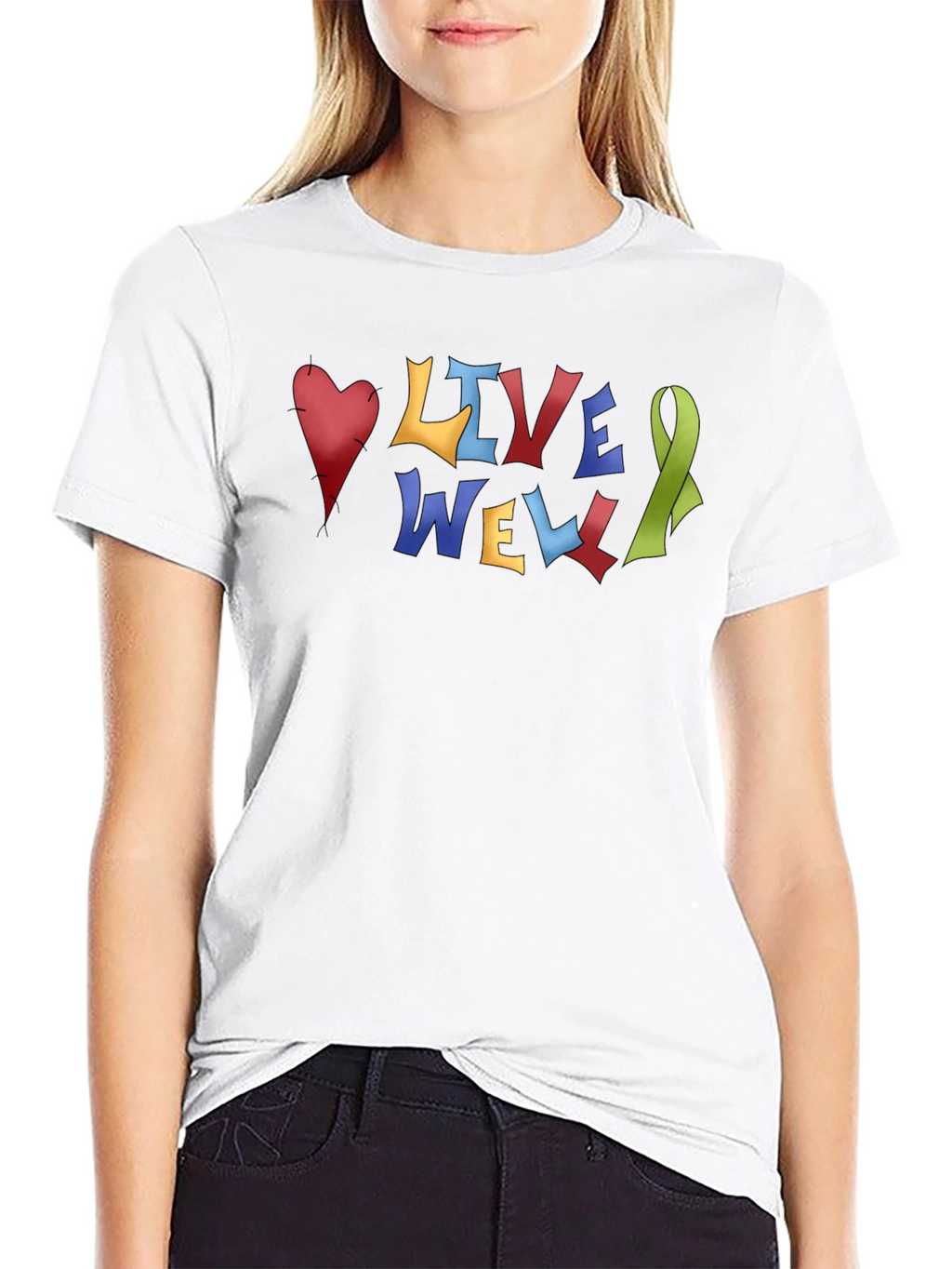 Live Well Graphic T-Shirt - Positive Message