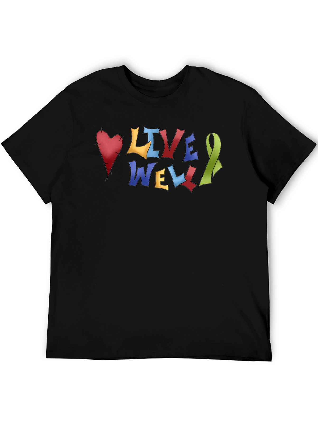 Live Well Graphic T-Shirt - Positive Message