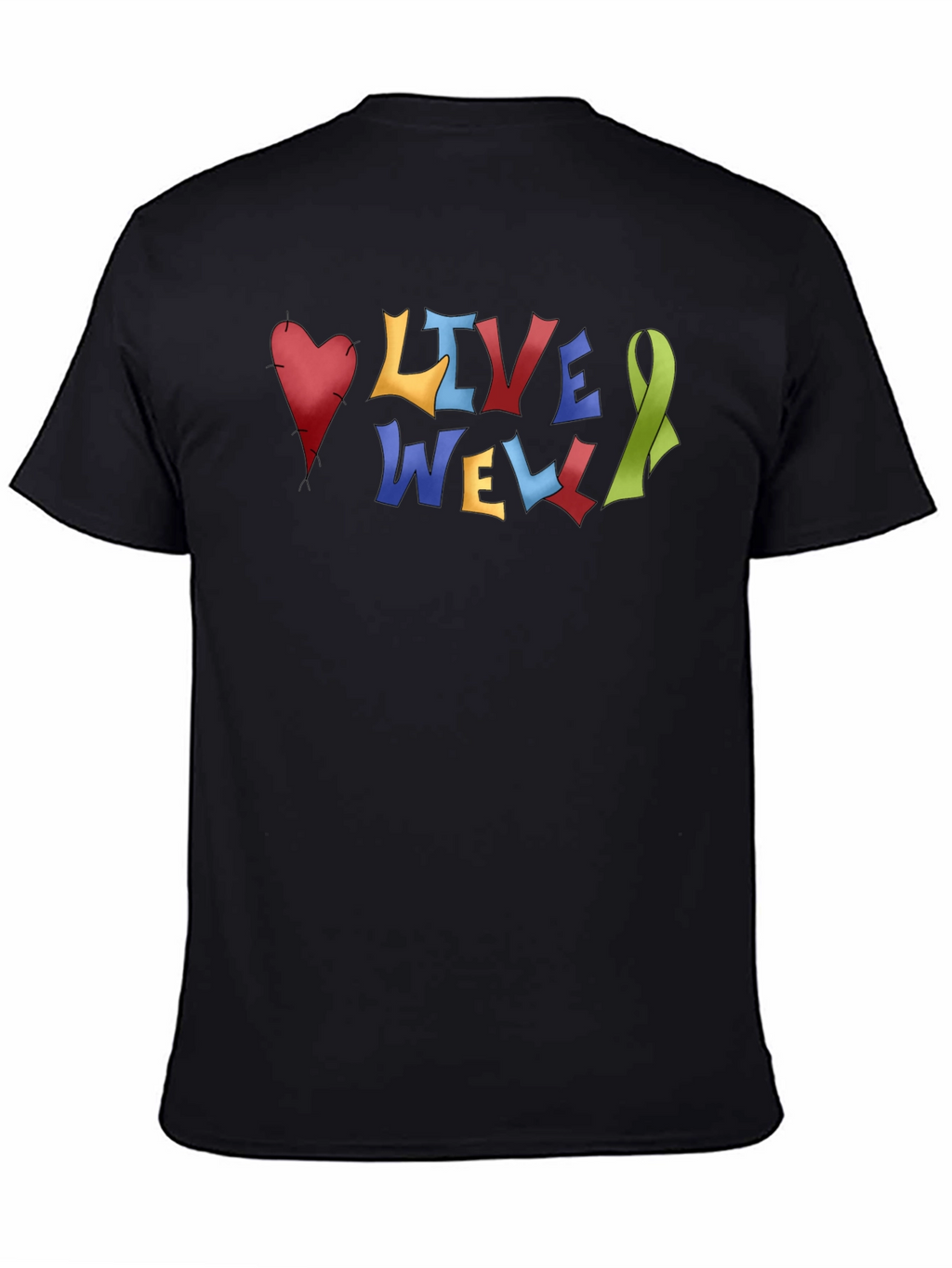 Live Well Graphic T-Shirt - Positive Message