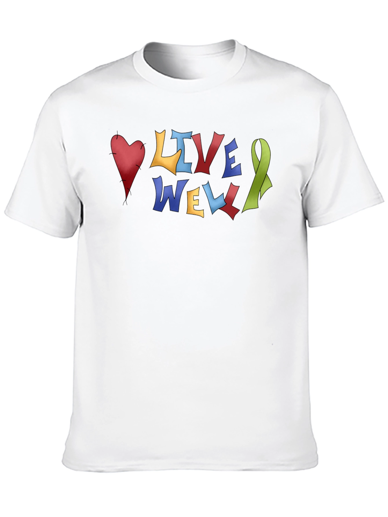Live Well Graphic T-Shirt - Positive Message