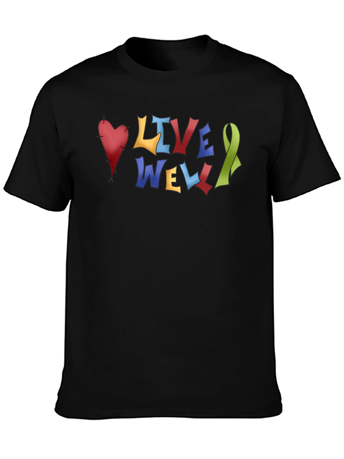Live Well Graphic T-Shirt - Positive Message