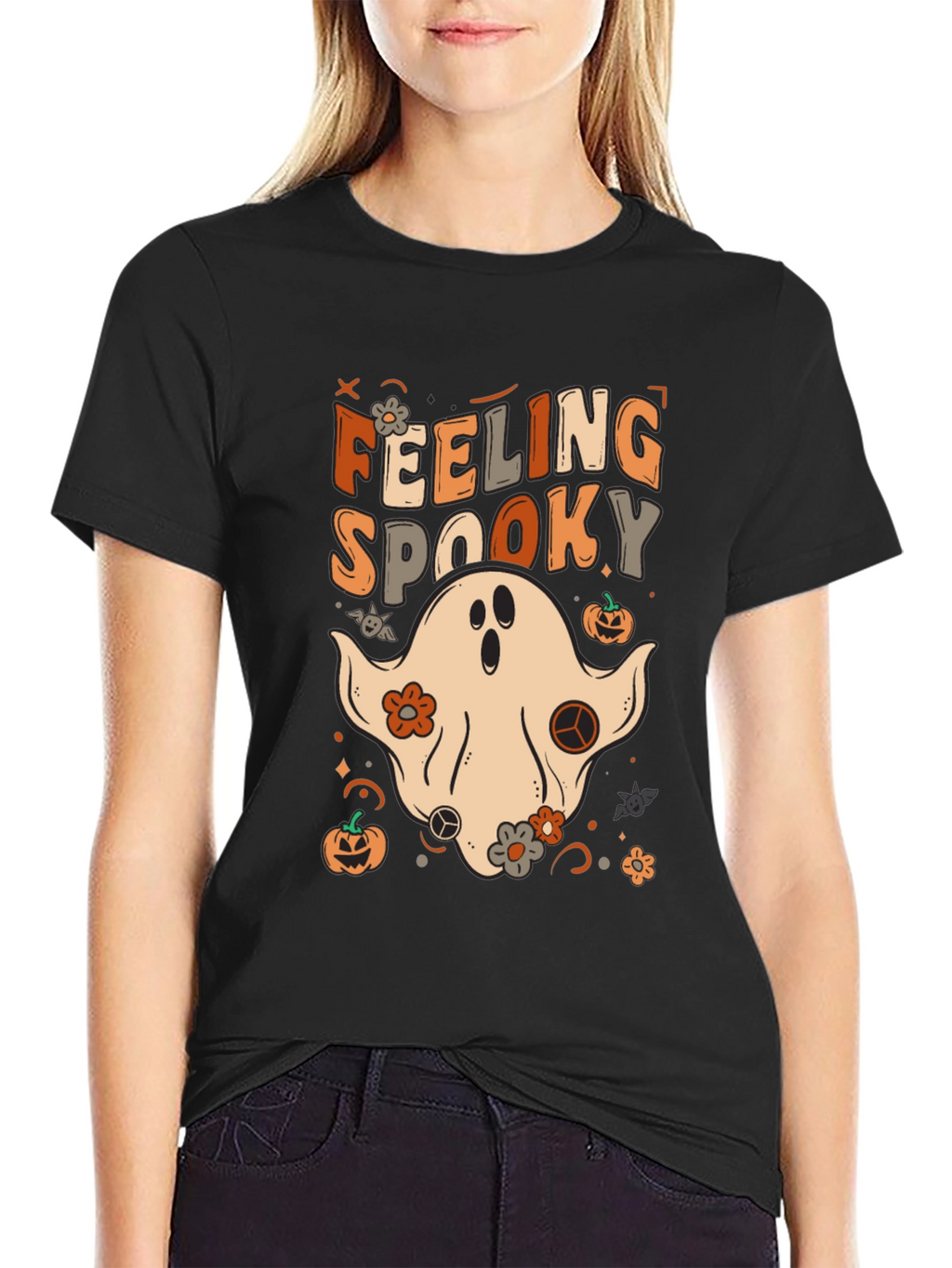 Feeling Spooky Graphic Halloween T-Shirt