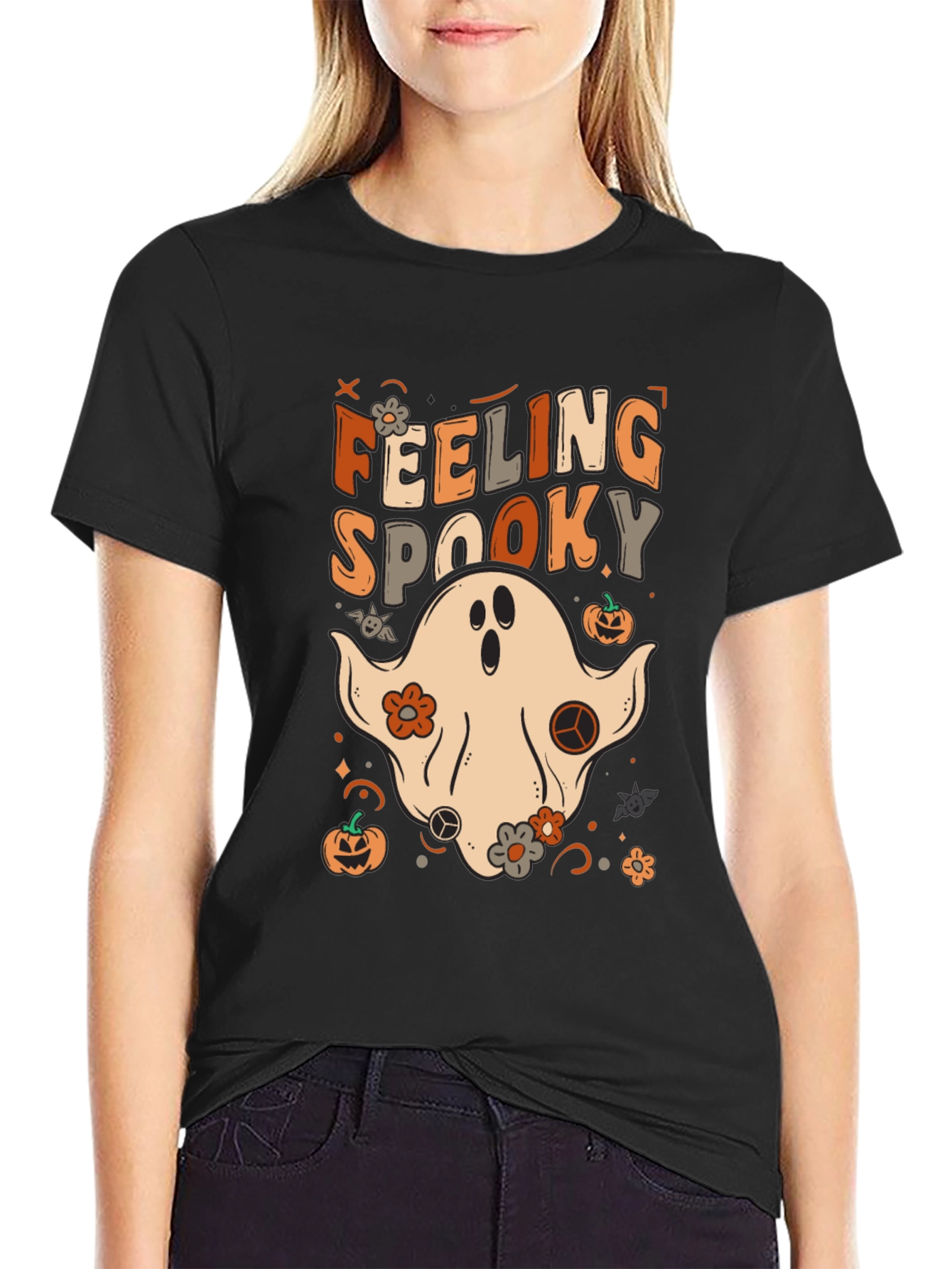 Feeling Spooky Graphic Halloween T-Shirt