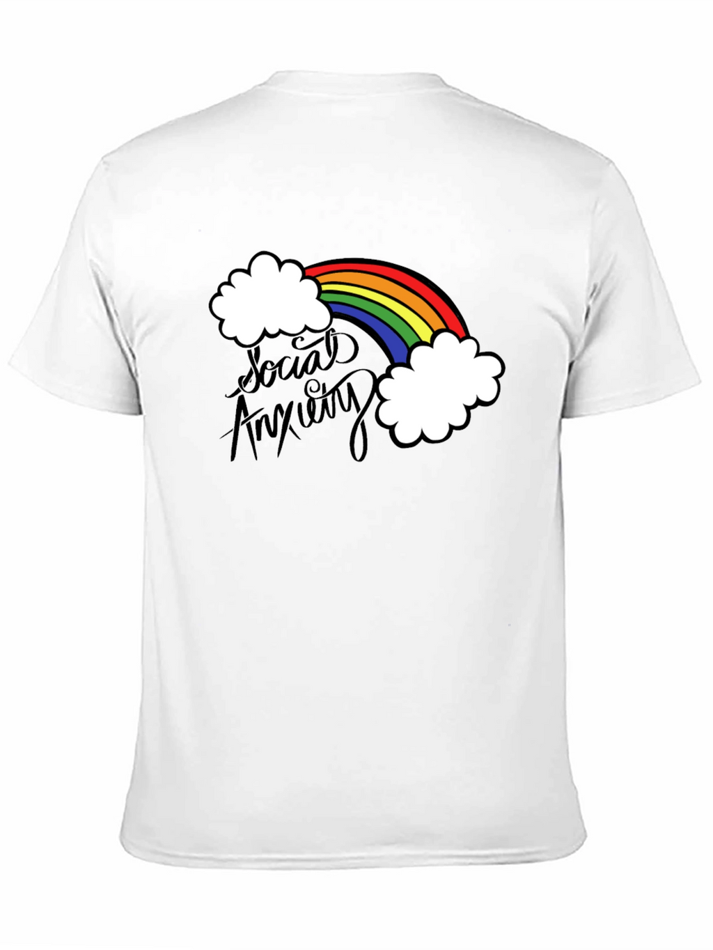 Social Anxiety Rainbow T-Shirt - Soft Cotton Tee