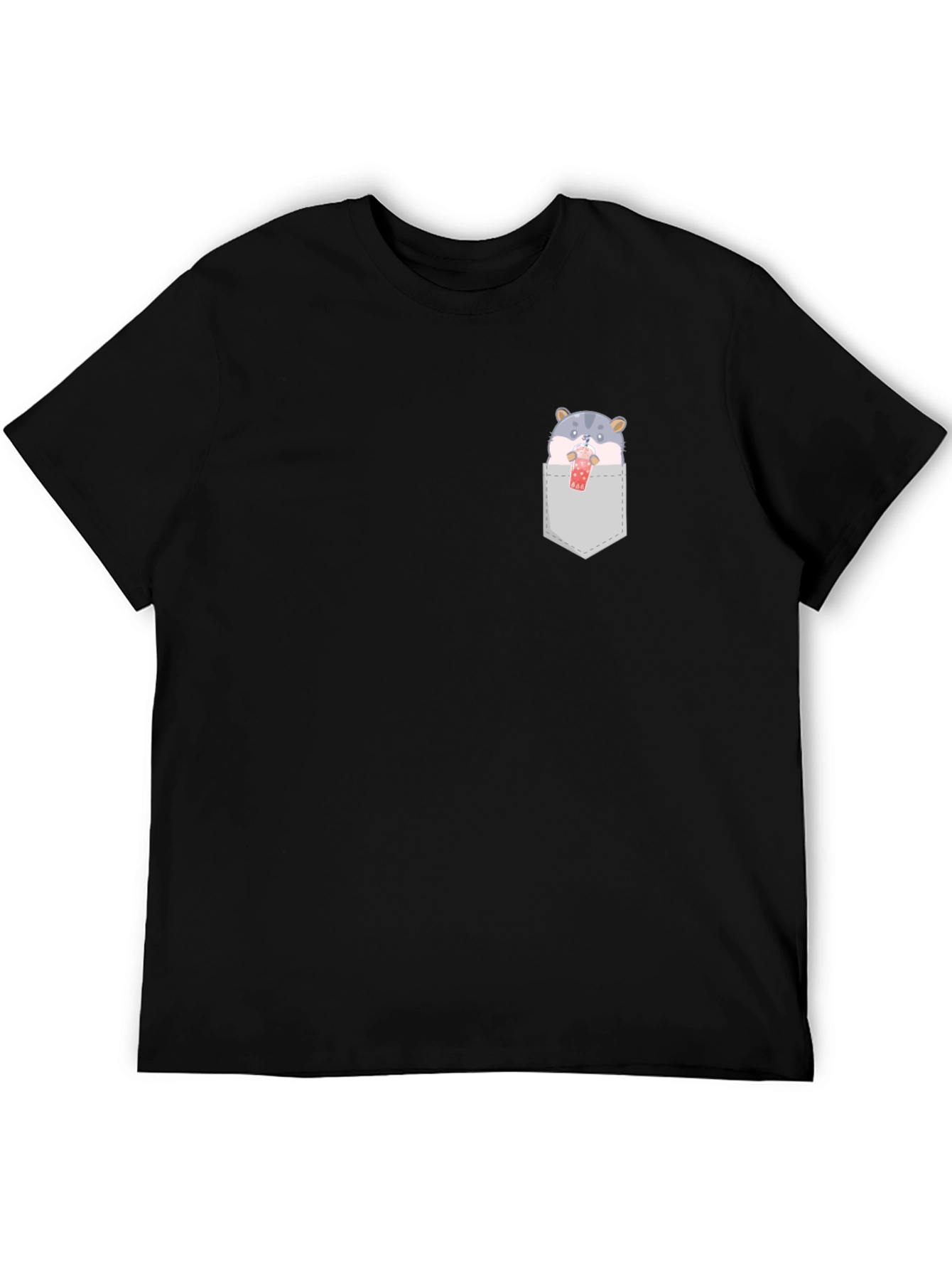 Cute Hamster Boba Pocket T-Shirt