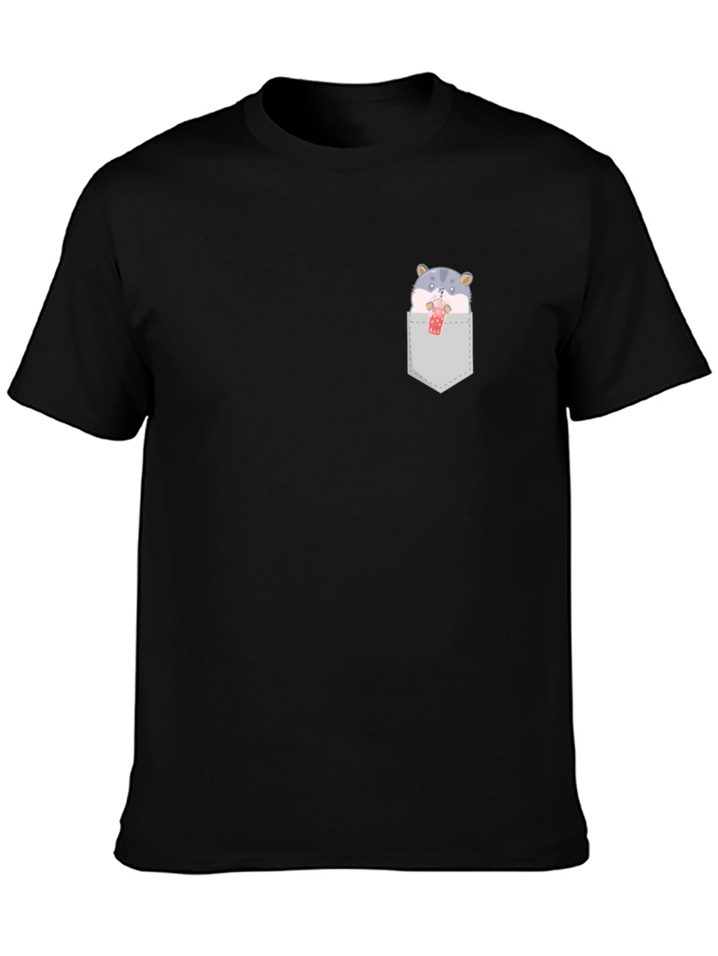 Cute Hamster Boba Pocket T-Shirt