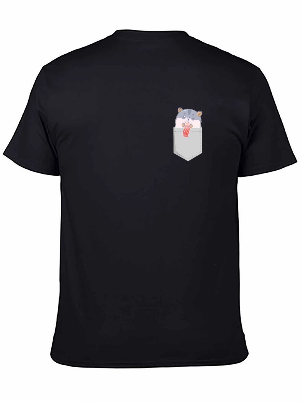 Cute Hamster Boba Pocket T-Shirt