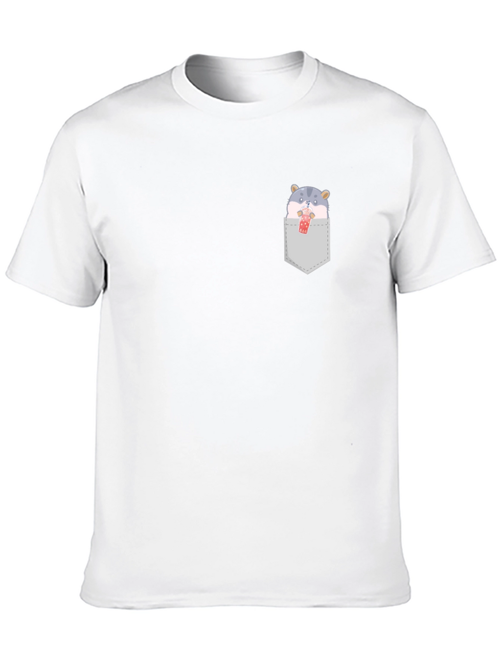 Cute Hamster Boba Pocket T-Shirt