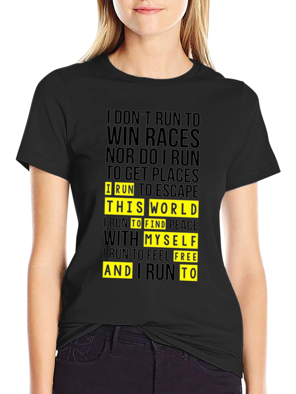 Motivational Running T-Shirt - Escape the World!