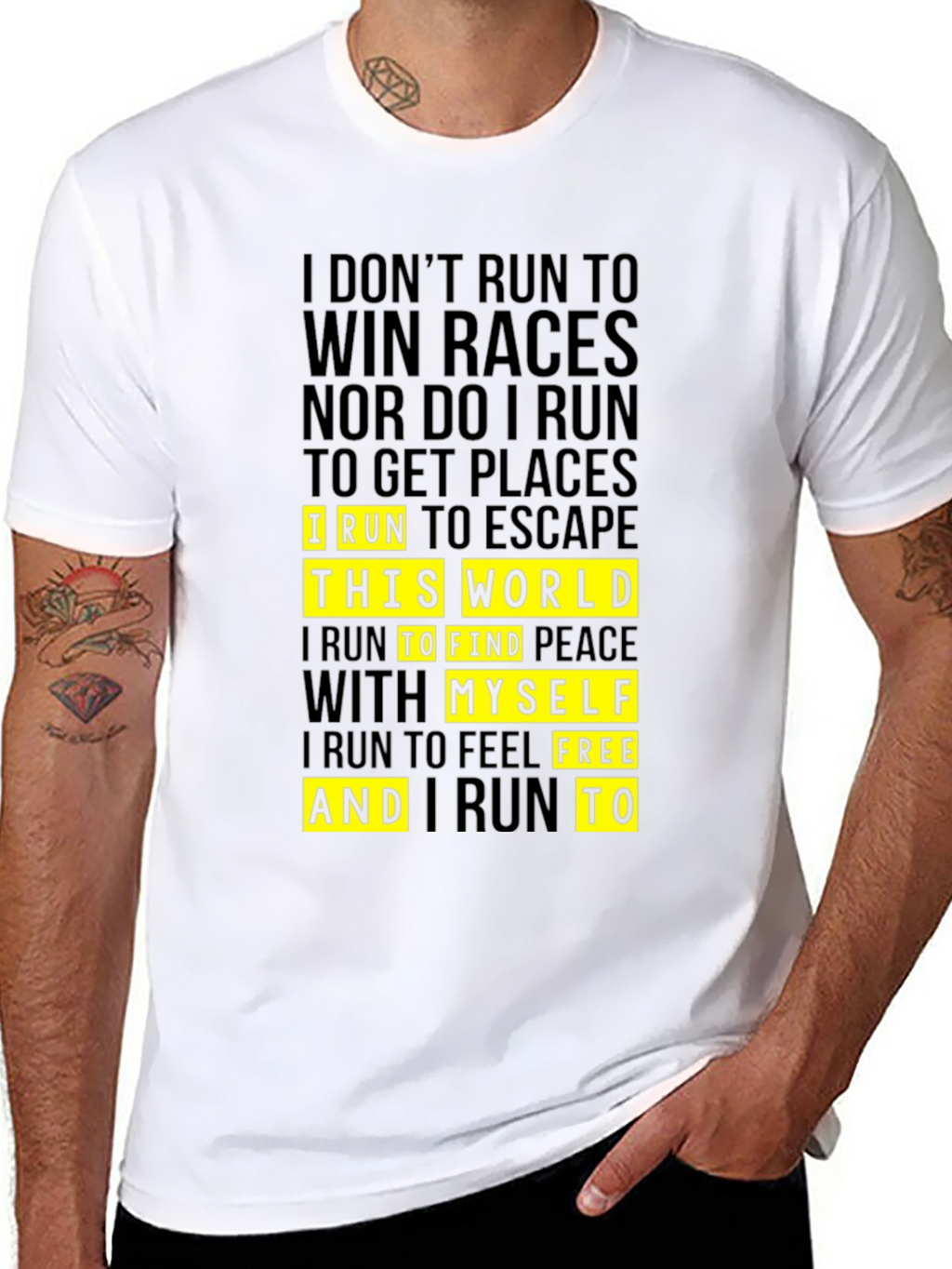 Motivational Running T-Shirt - Escape the World!