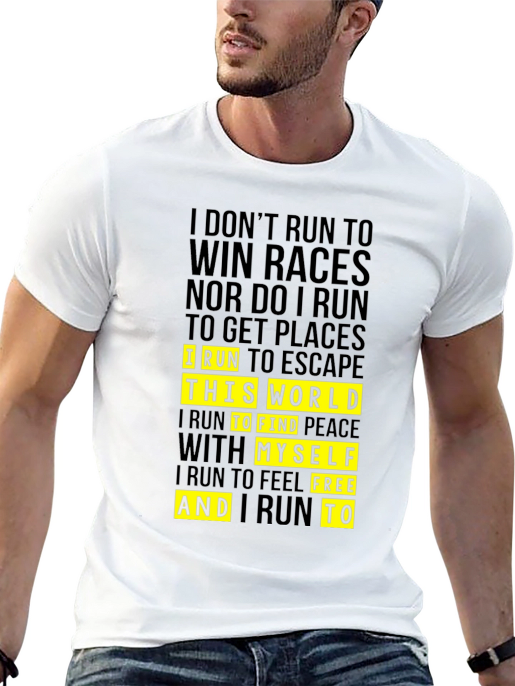 Motivational Running T-Shirt - Escape the World!