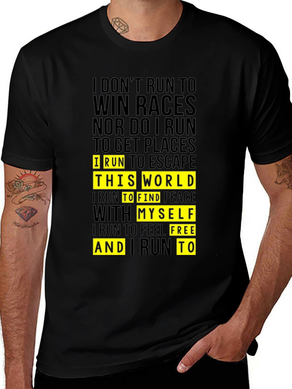 Motivational Running T-Shirt - Escape the World!