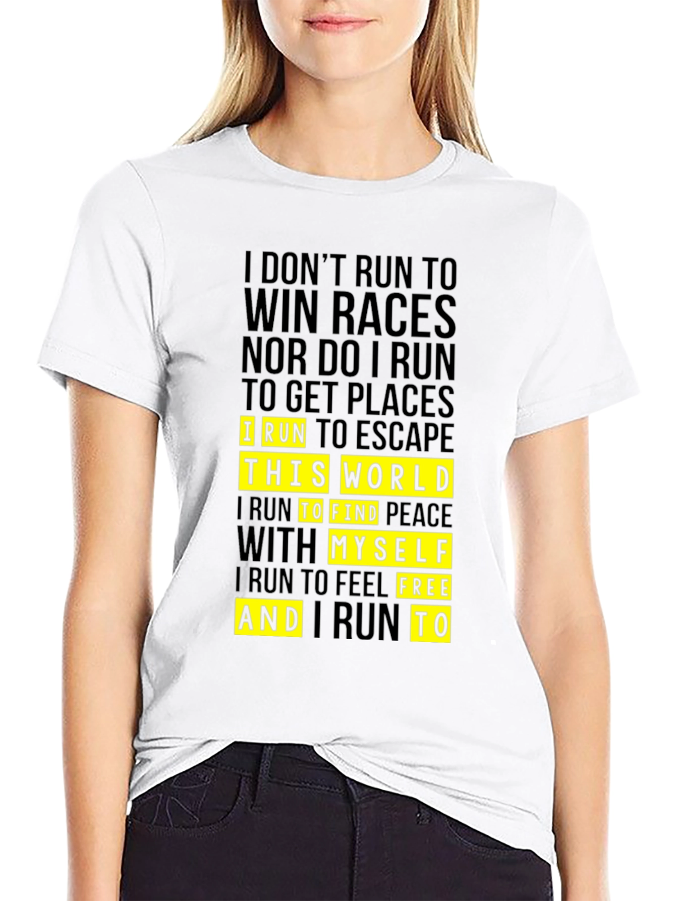 Motivational Running T-Shirt - Escape the World!