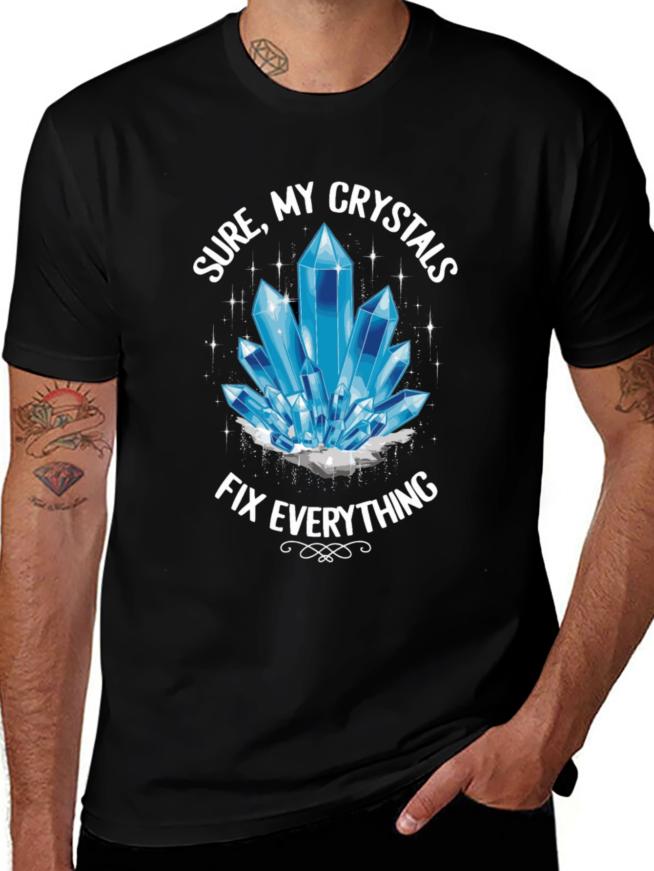 Crystals Fix Everything T-Shirt - Trendy Unisex Tee