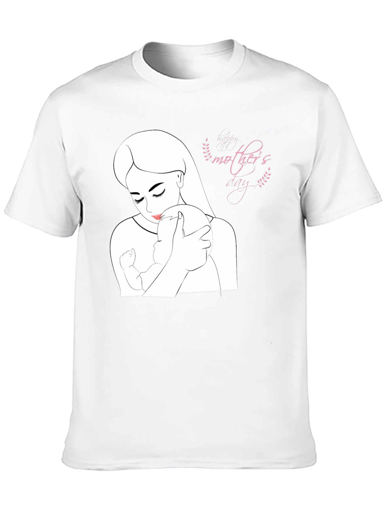 Mothers Day Black T-Shirt - Love & Family Design
