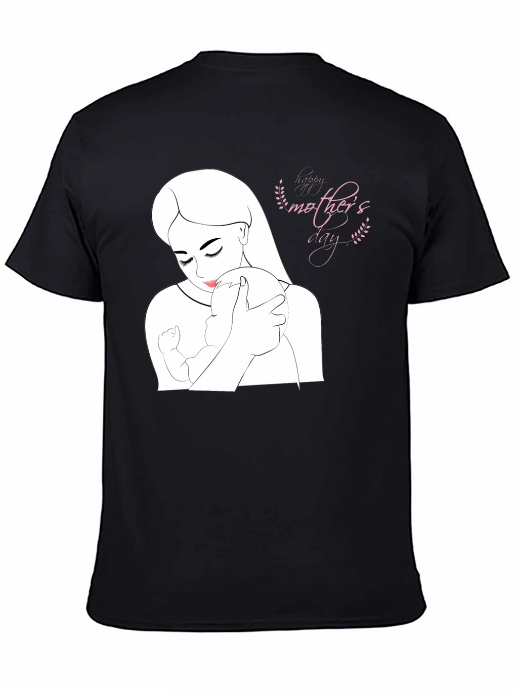 Mothers Day Black T-Shirt - Love & Family Design
