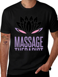 Massage Therapist Lotus Graphic T-Shirt - Unique Design