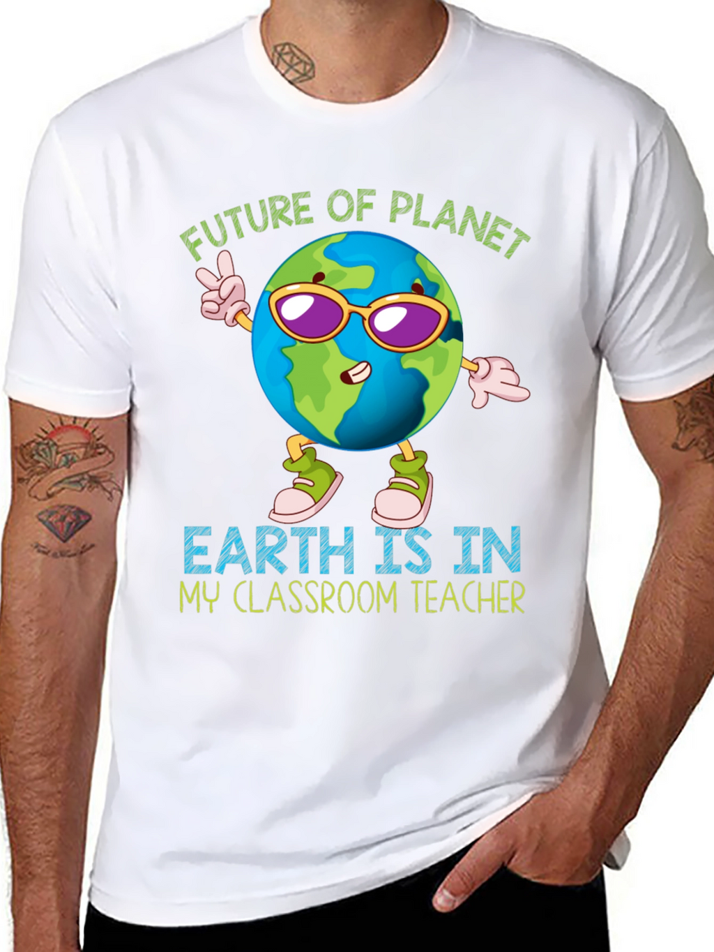 Future Planet Earth Teacher T-Shirt