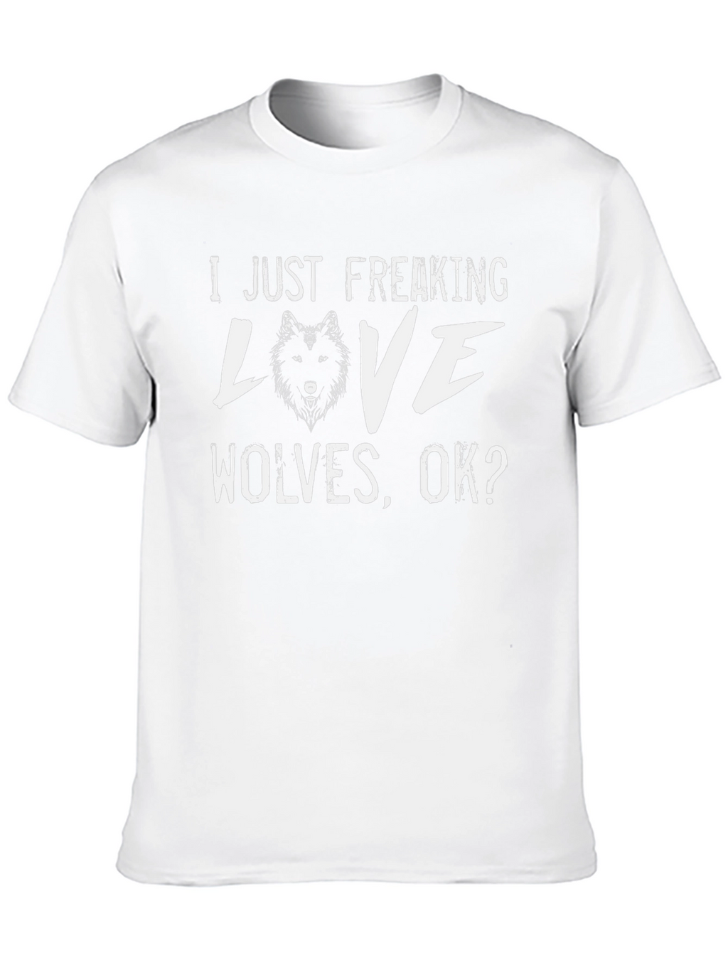 I Just Freaking Love Wolves T-Shirt - Black