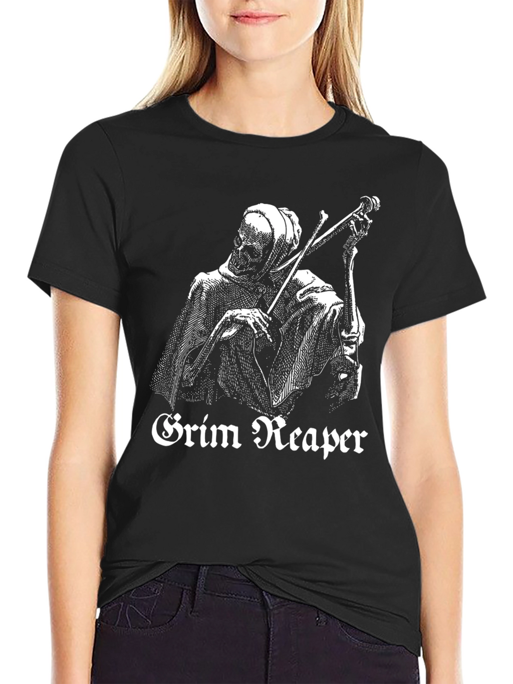 Grim Reaper Violinist Black T-Shirt