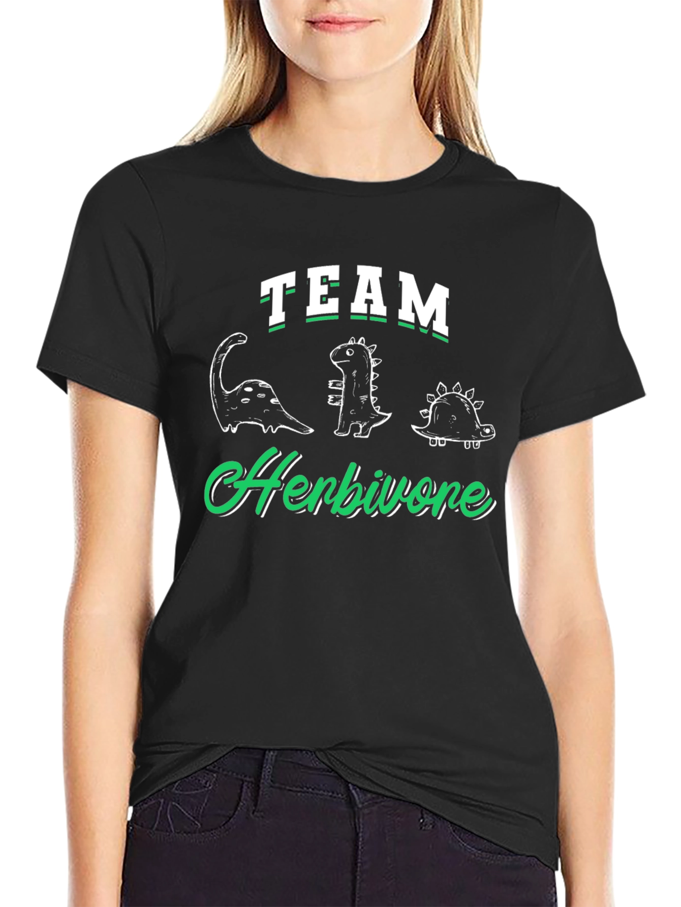 Team Herbivore Dinosaur T-Shirt - Cute Graphic Tee