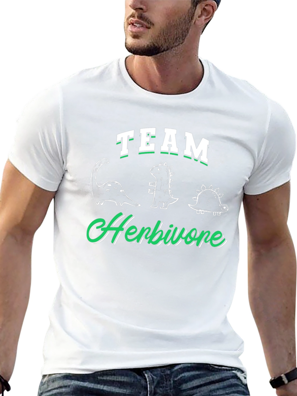 Team Herbivore Dinosaur T-Shirt - Cute Graphic Tee