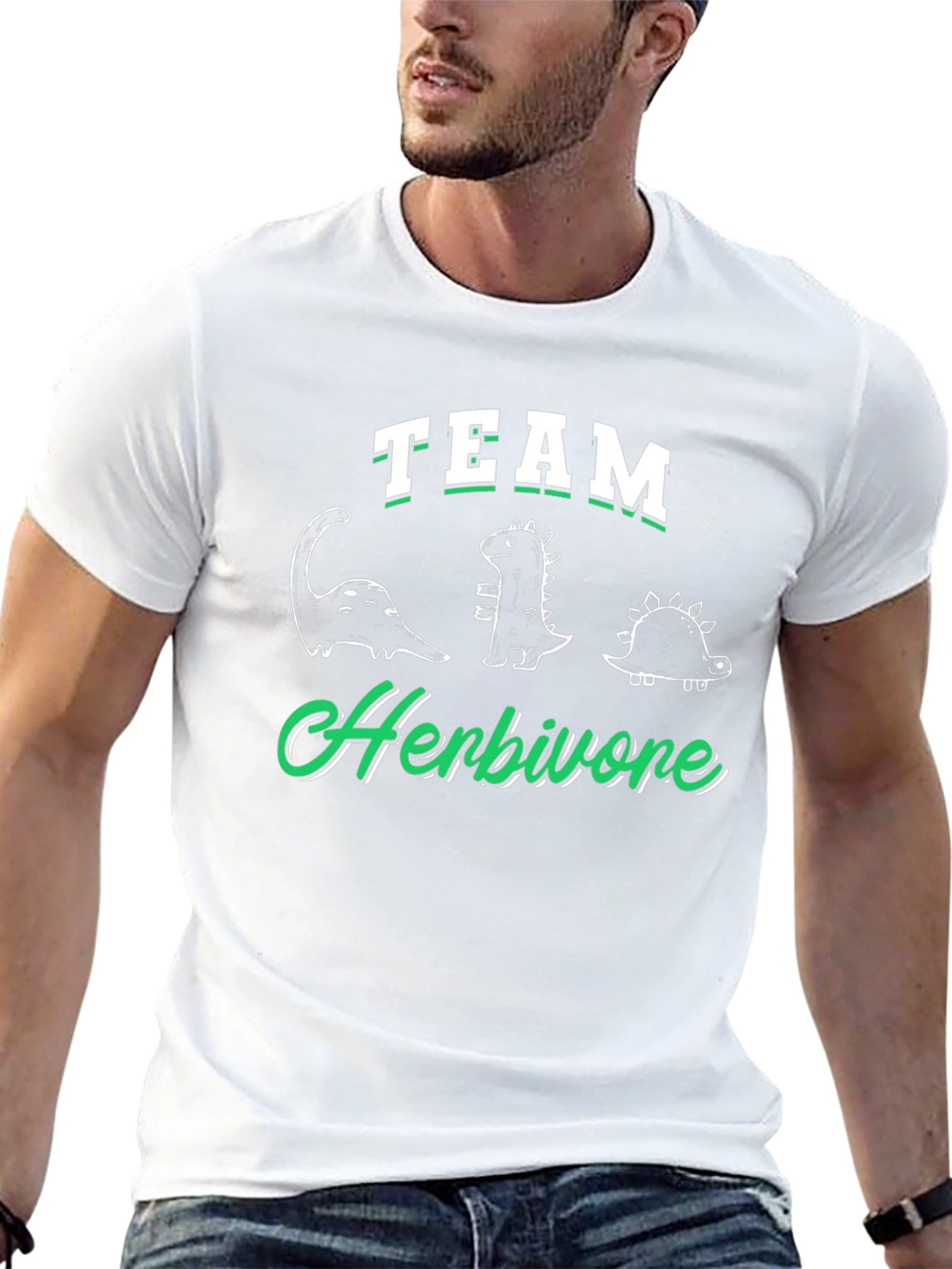 Team Herbivore Dinosaur T-Shirt - Cute Graphic Tee