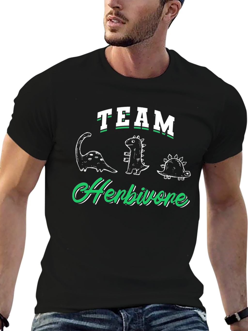 Team Herbivore Dinosaur T-Shirt - Cute Graphic Tee