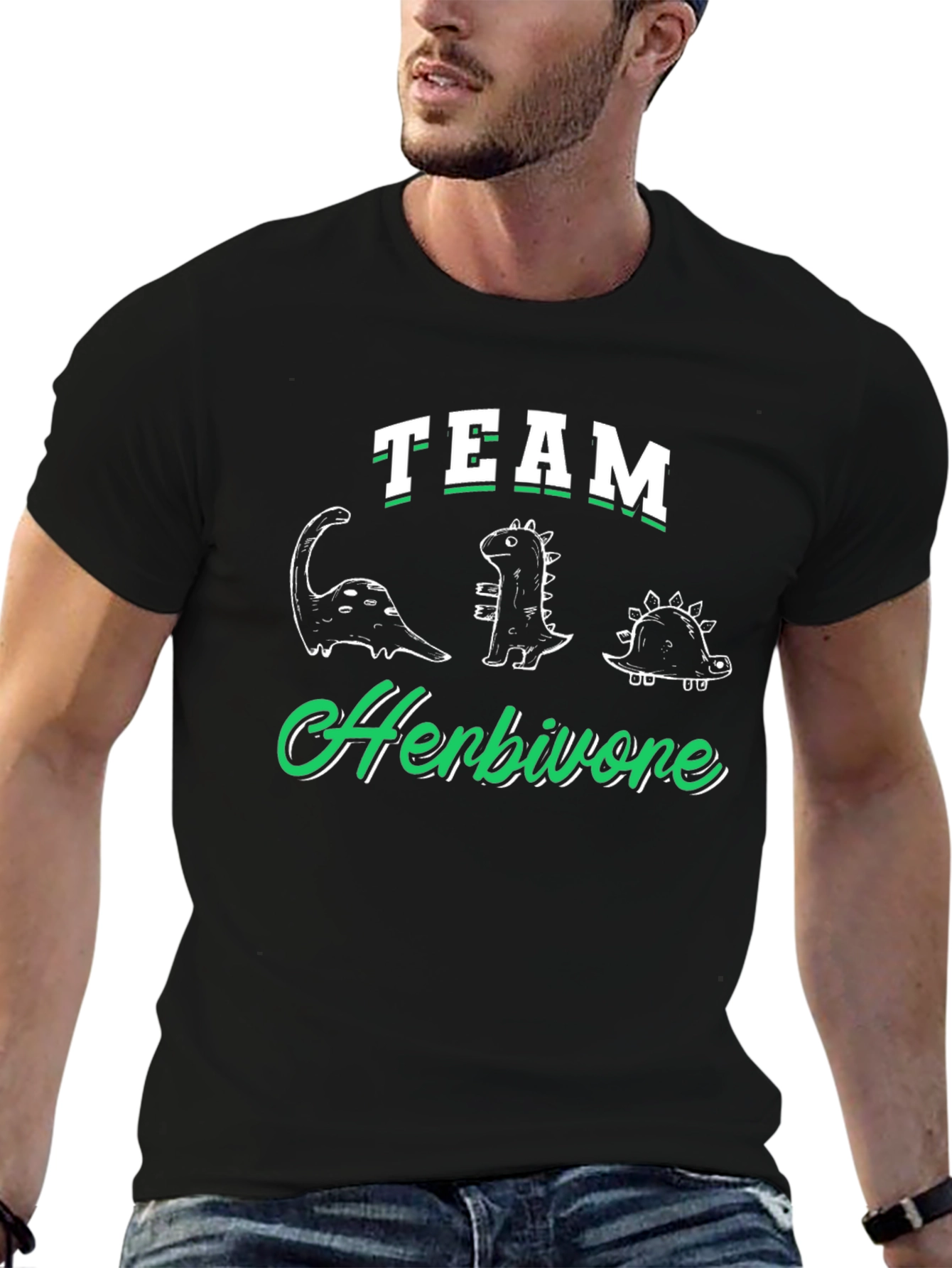Team Herbivore Dinosaur T-Shirt - Cute Graphic Tee