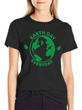 Earth Day Everyday Graphic Tee - Black