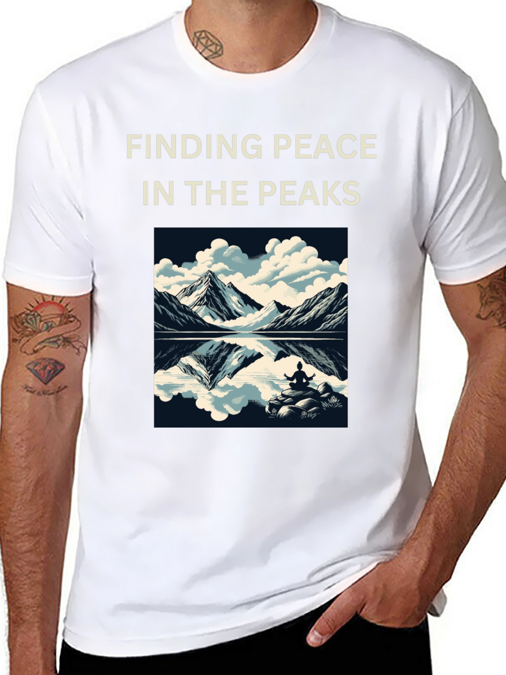 Finding Peace Tee: Mountain Meditation Shirt