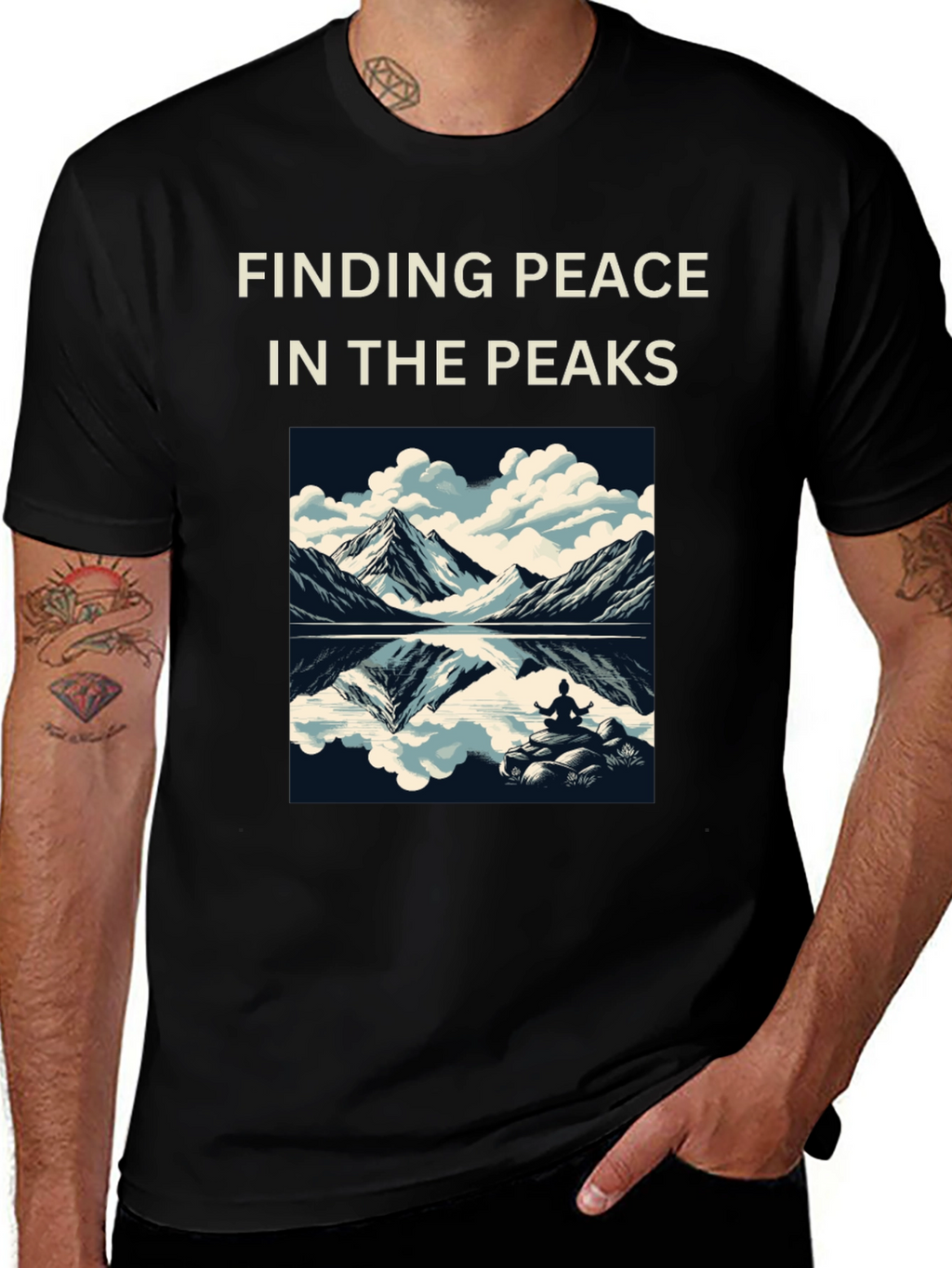 Finding Peace Tee: Mountain Meditation Shirt