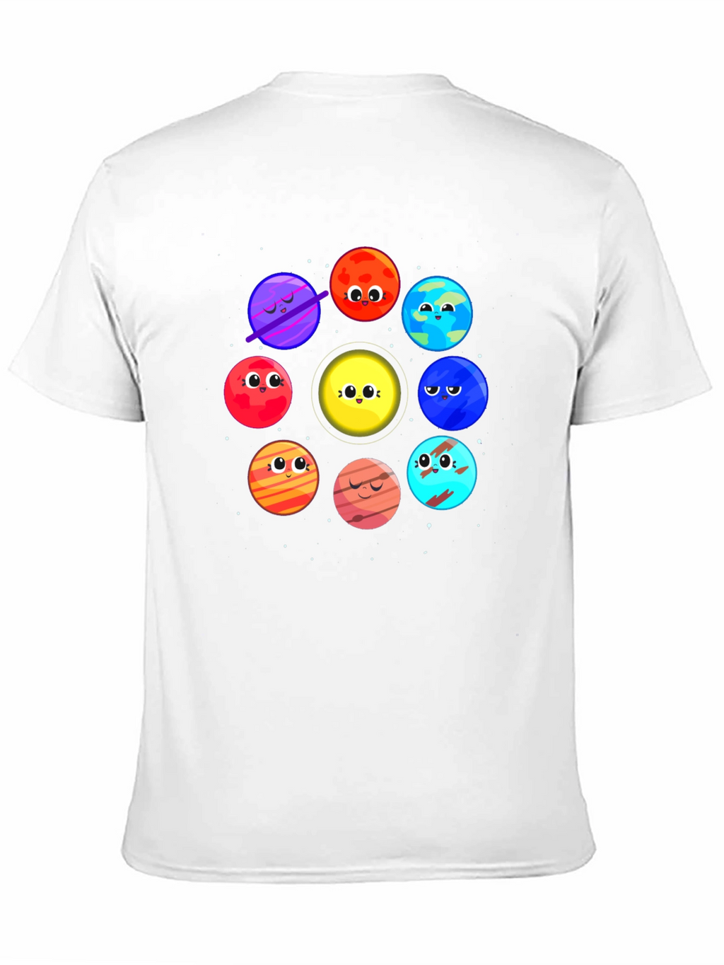 Planet Cartoon Graphic Black T-Shirt