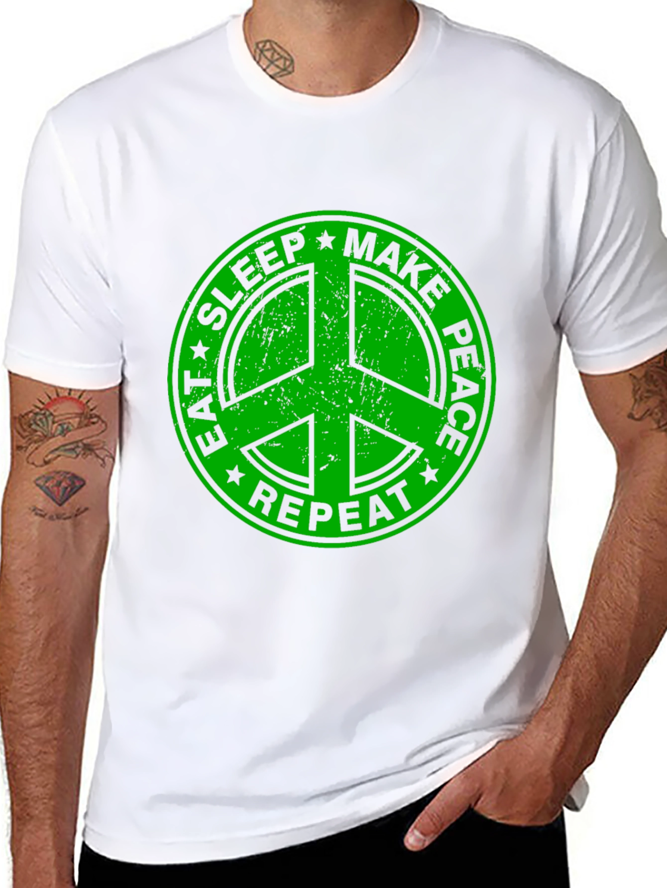 Eat Sleep Make Peace Repeat Graphic Tee
