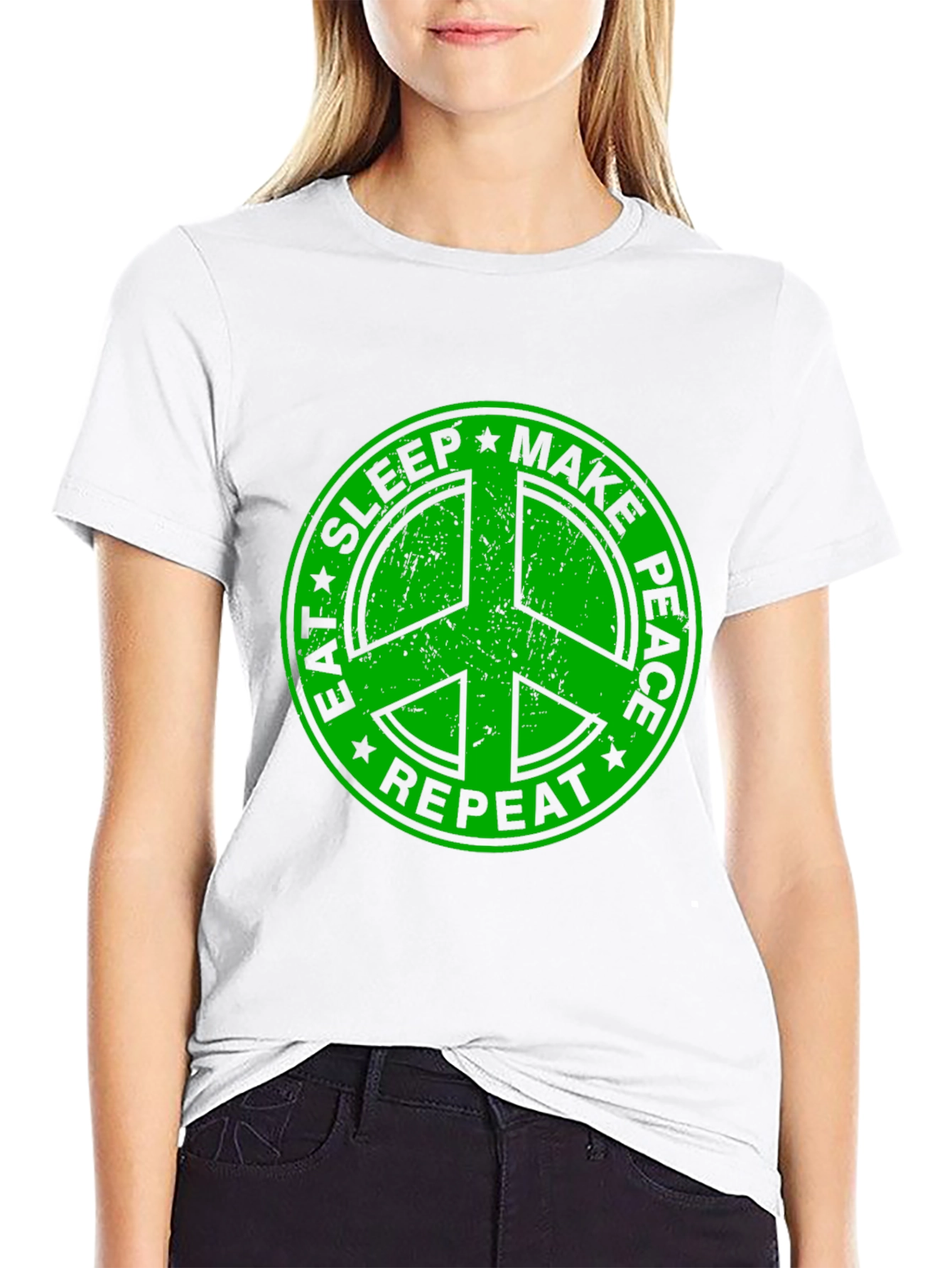 Eat Sleep Make Peace Repeat Graphic Tee
