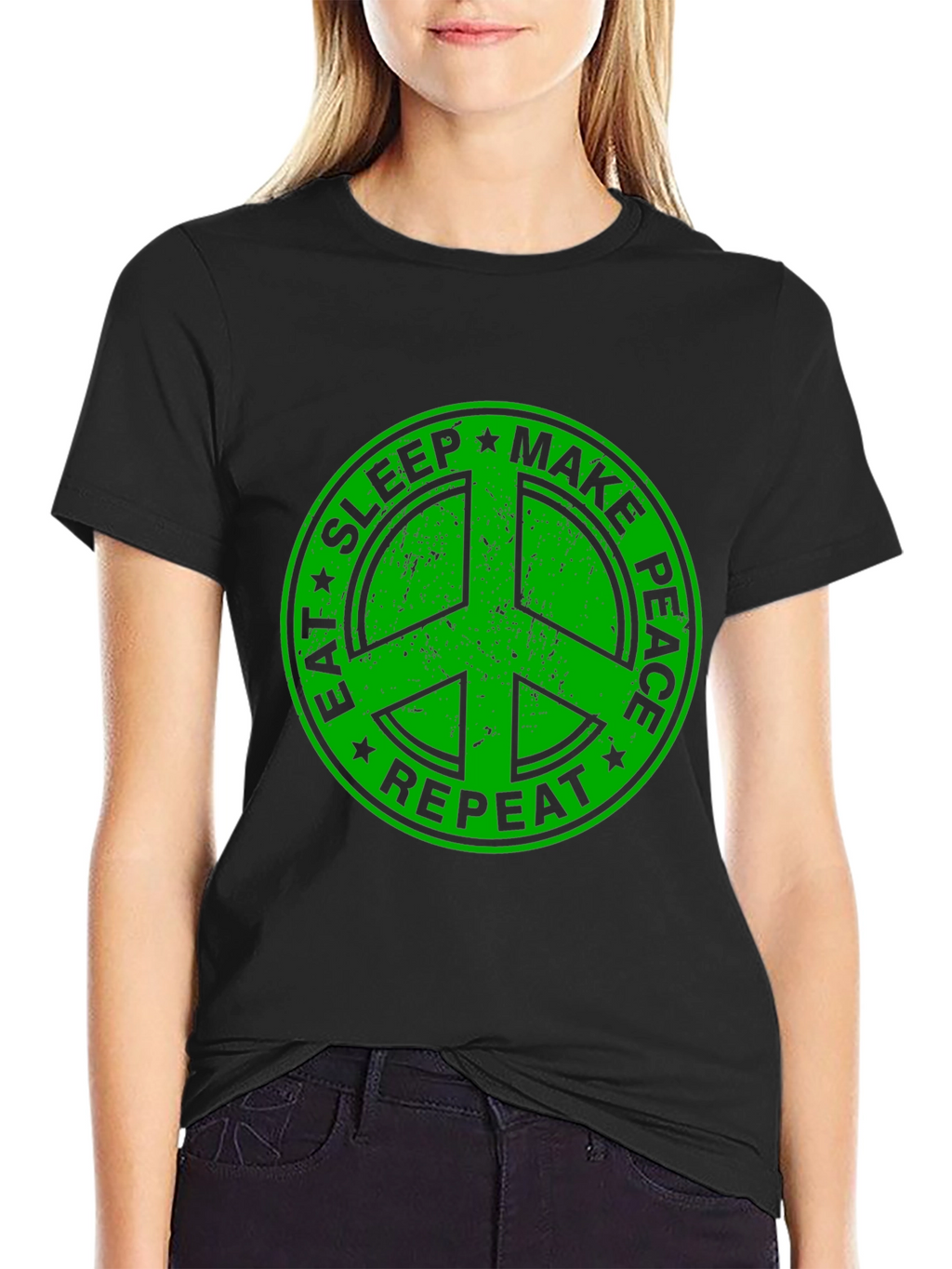 Eat Sleep Make Peace Repeat Graphic Tee