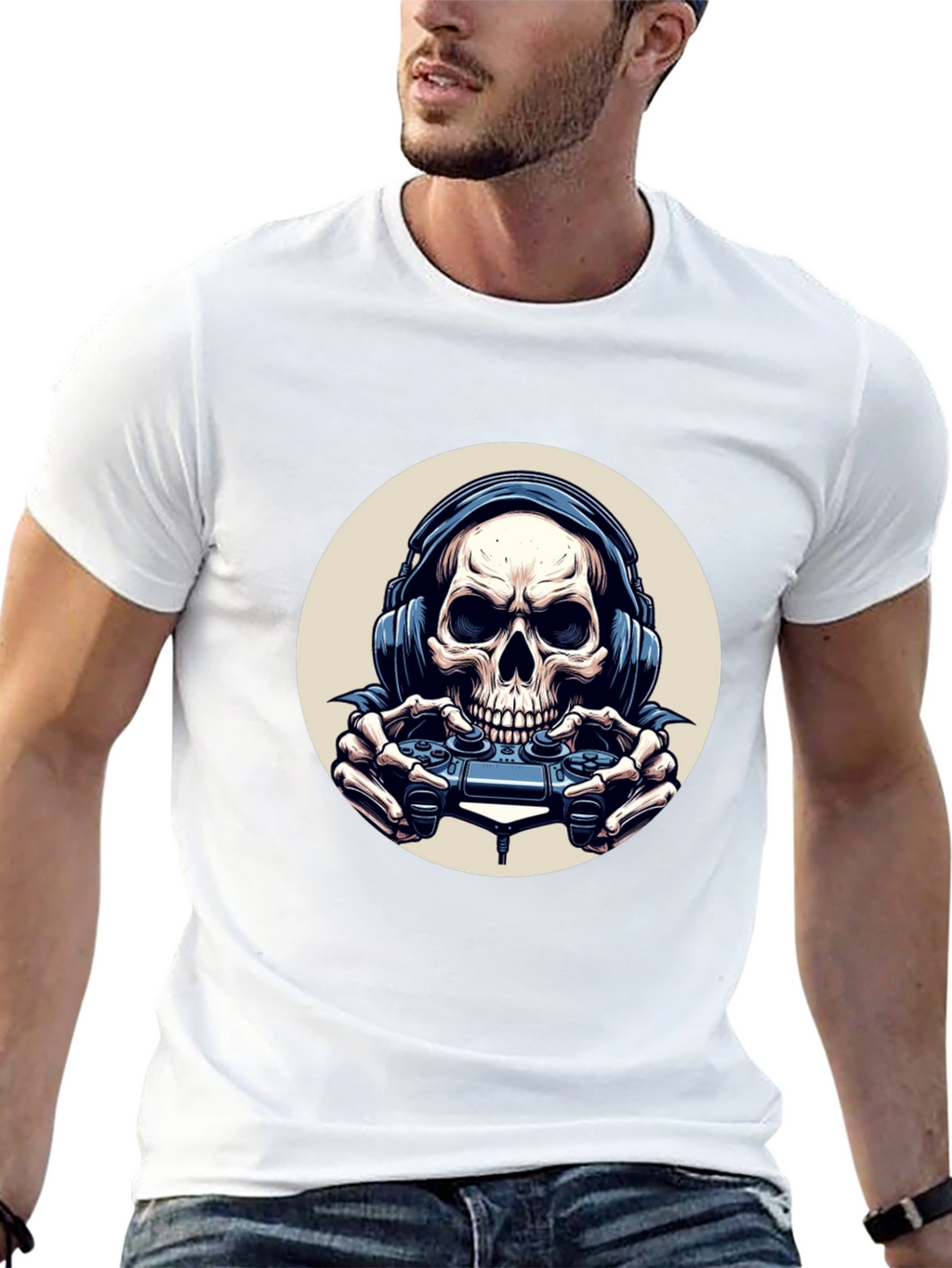 Skull Gamer Black T-Shirt
