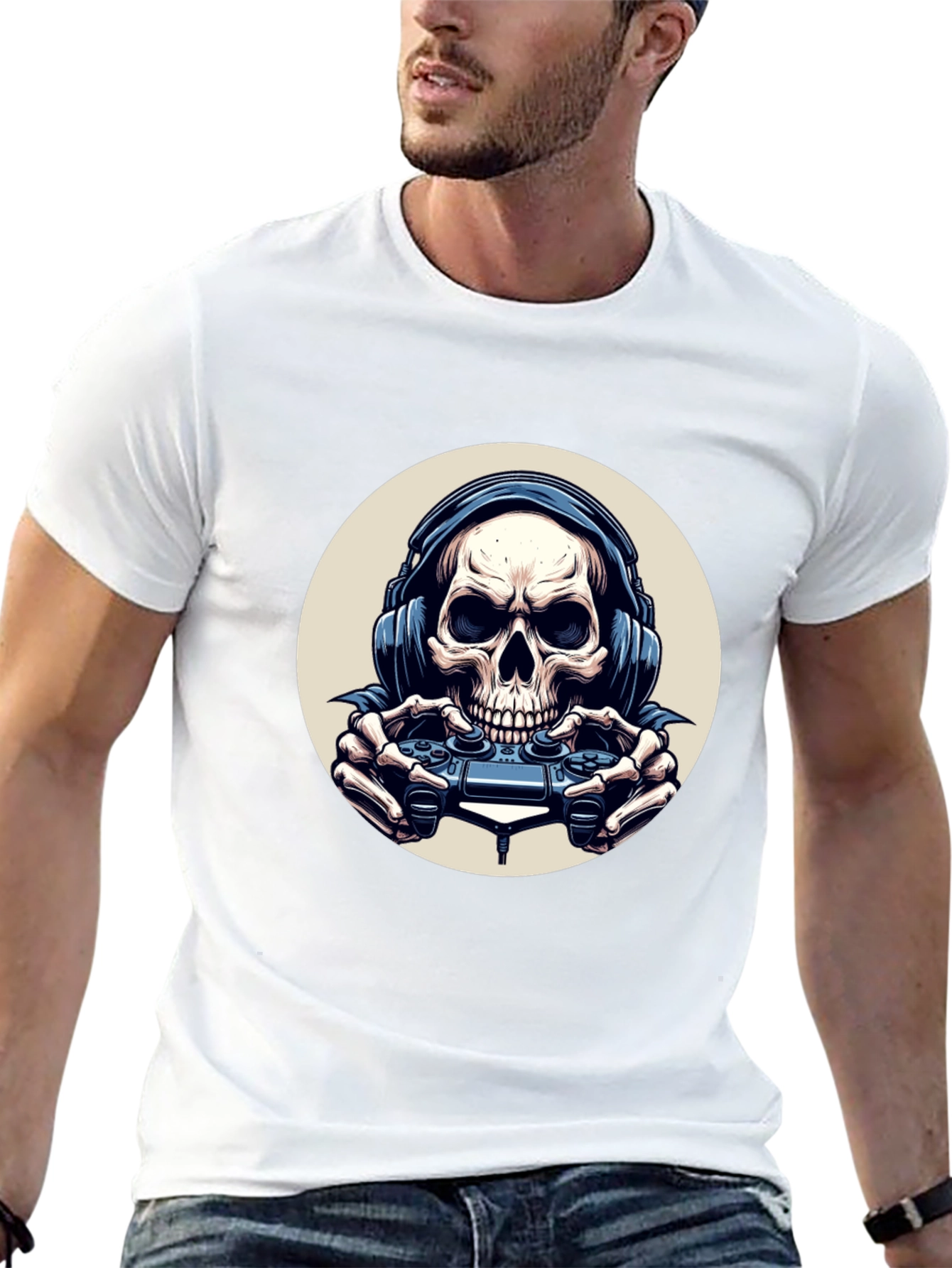 Skull Gamer Black T-Shirt