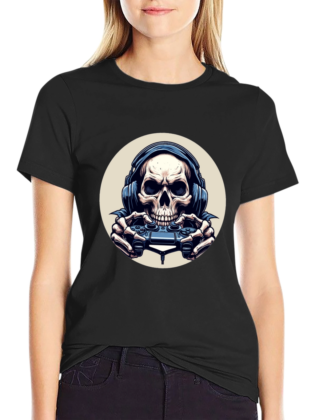 Skull Gamer Black T-Shirt
